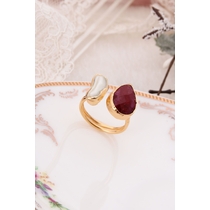 14K Gold-Plated Bronze & Pearl & Agate