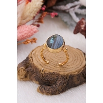 14K Gold-Plated Bronze & Labradorite