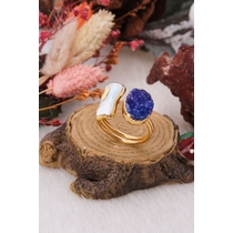 14K Gold-Plated Bronze & Pearl & Druzy