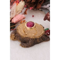 14K Gold-Plated Bronze & Agate