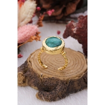 14K Gold-Plated Bronze & Agate