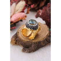 14K Gold-Plated Bronze & Labradorite