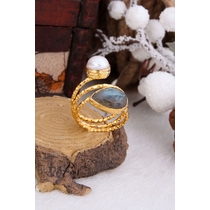 Pearl & Labradorite Ring