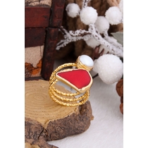 Pearl & Coral Ring