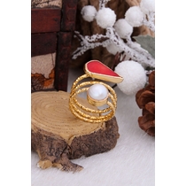 Pearl & Coral Ring