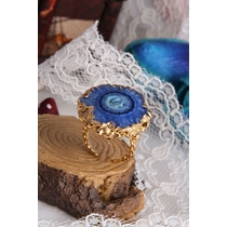 14K Gold Plated & Brass Material & Agate 