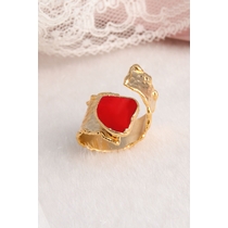 14K Gold-Plated Bronze & Coral