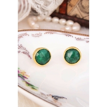 14K Gold-Plated Bronze & Agate